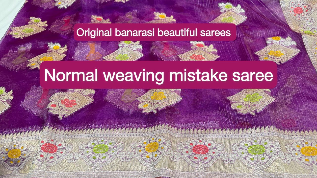 #weavingmistake #banarasisaree #verybeautiful #tishu #organza #silk #khaddigeorgette #maimunasaree 