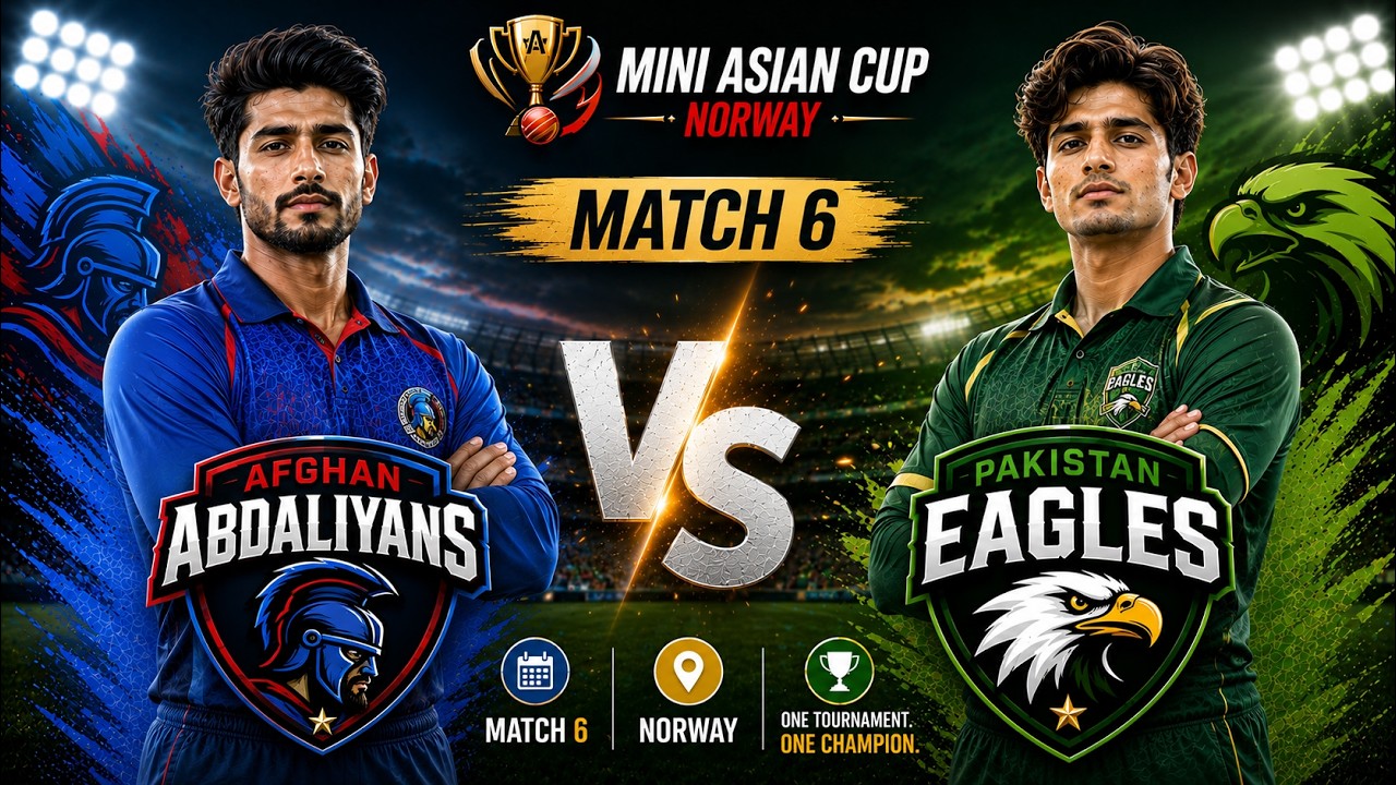 Afghan Abdalyans vs Pakistan Eagles | Match 6 | Mini Asian Cup Norway Cricket