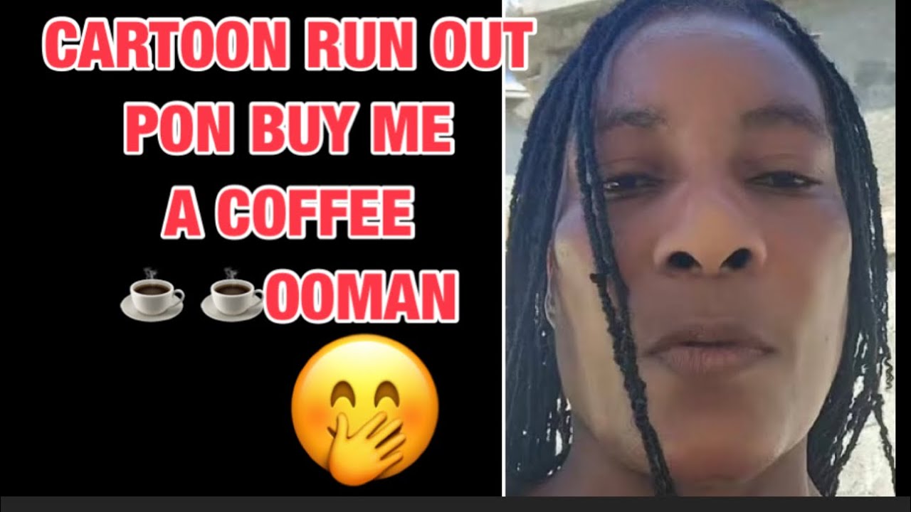Cartoon run out pon ☕️☕️☕️coffee ooman‼️👀👀🤭🤭