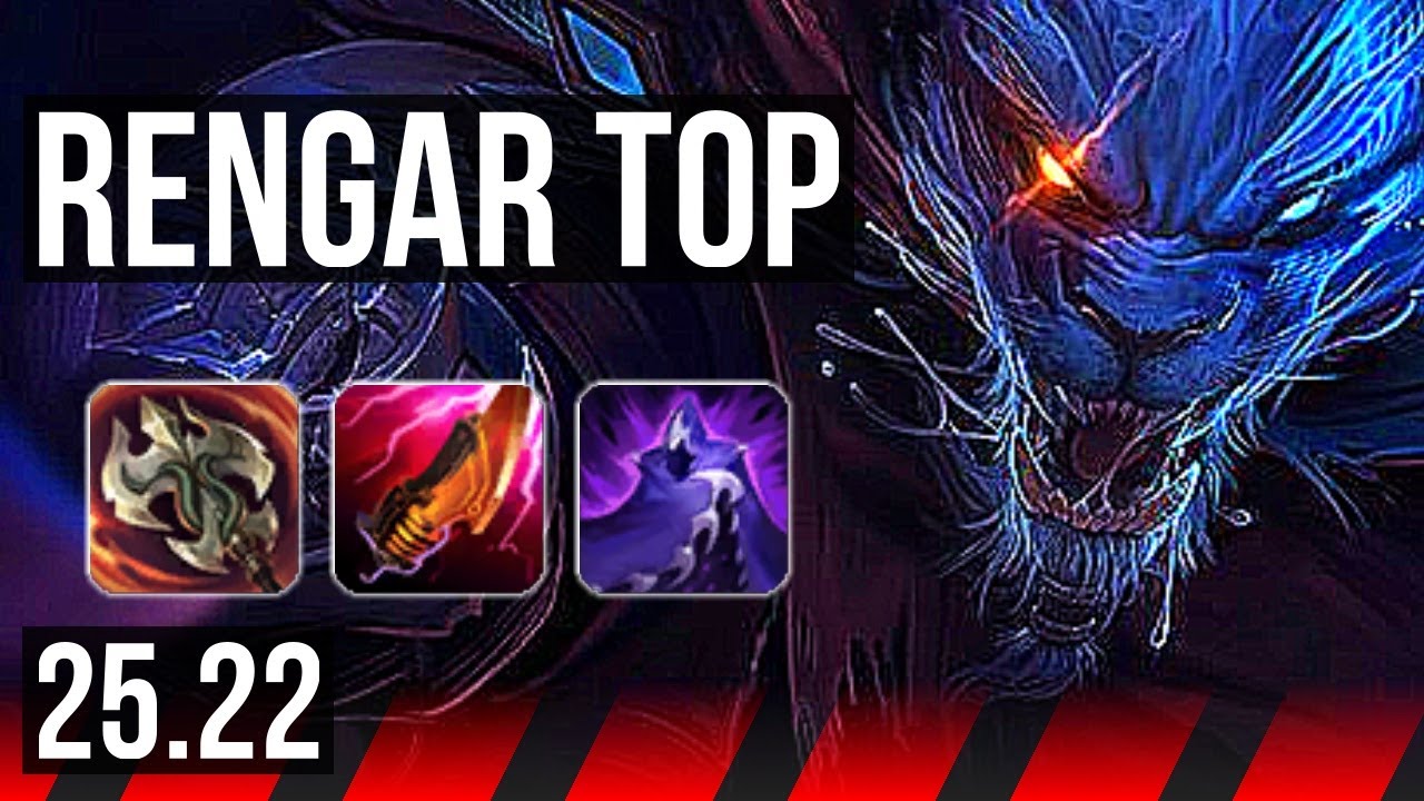 RENGAR vs RENEKTON (TOP) | 9 solo kills, Quadra, Legendary, 39k DMG | KR Master | 25.22