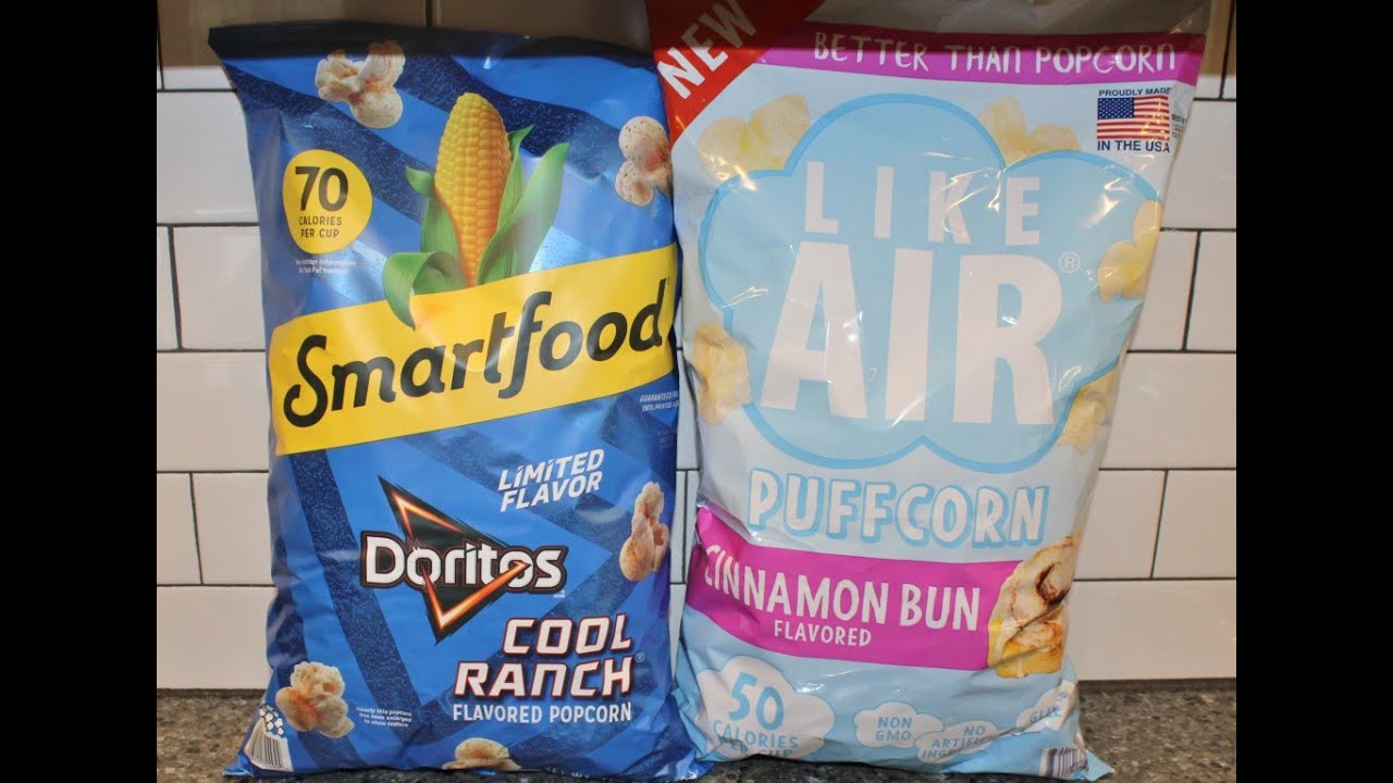 Smartfood Popcorn Cool Ranch Doritos & Like Air Puffcorn Cinnamon Bun Review