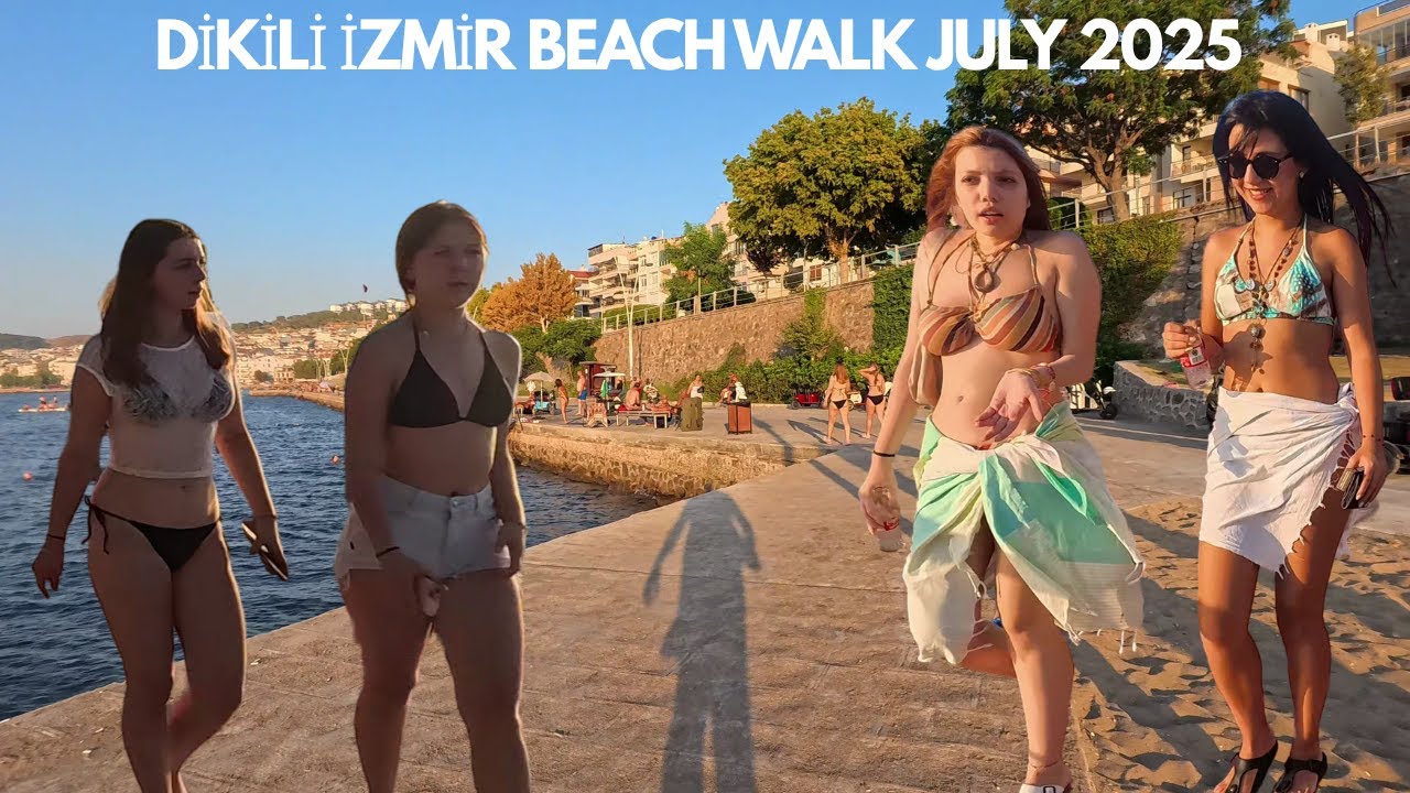 Izmir Dikili Beach Walk | İzmir Turkiye | August 10, 2025 [4K HD/60 fps]