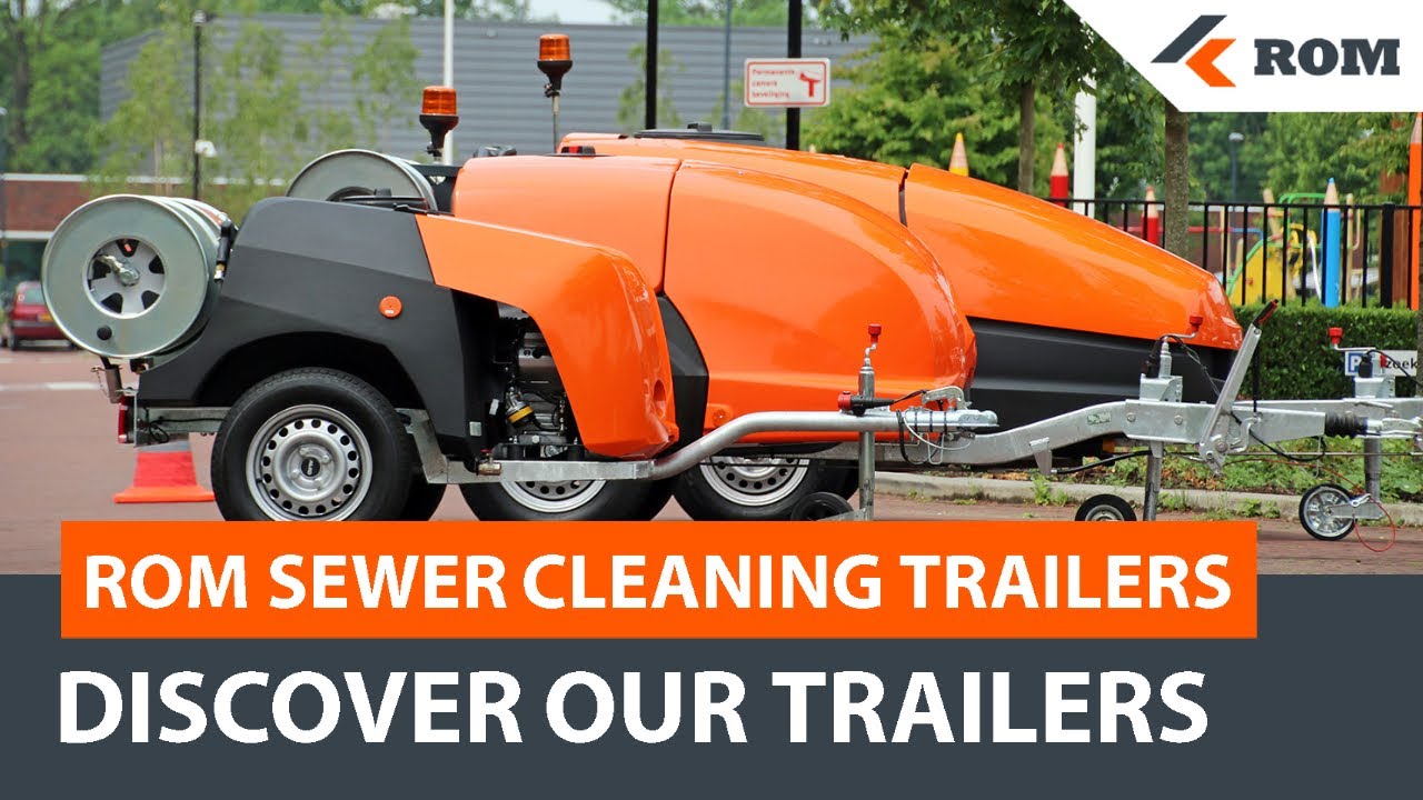 ROM Sewer cleaning trailers | sewer jetter drain cleaner