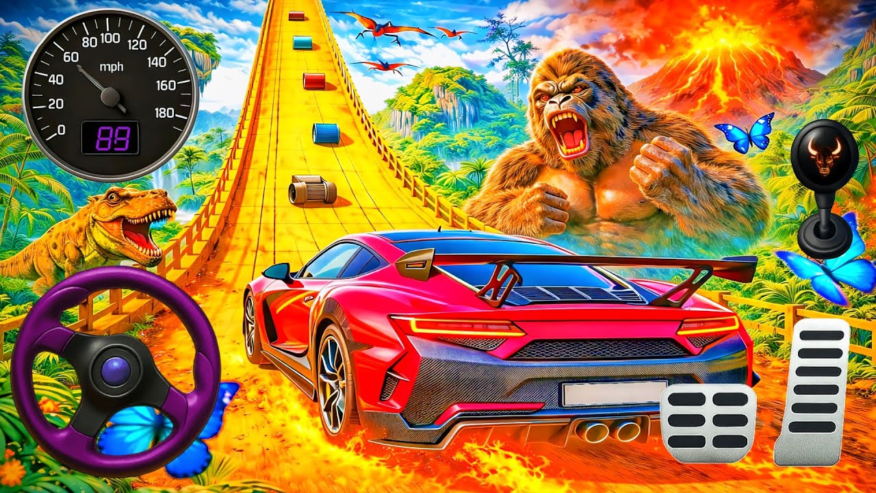 Popular Mega Ramp Race 3D Mission – GT Car Stunt Master Game – Android Gameplay #1