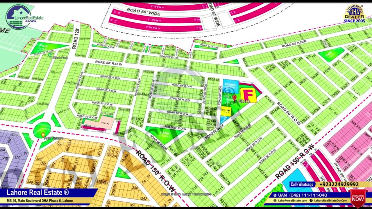DHA Phase 9 Prism Lahore Map Study Series: F-Block Prices & Investment Potential | October 2021