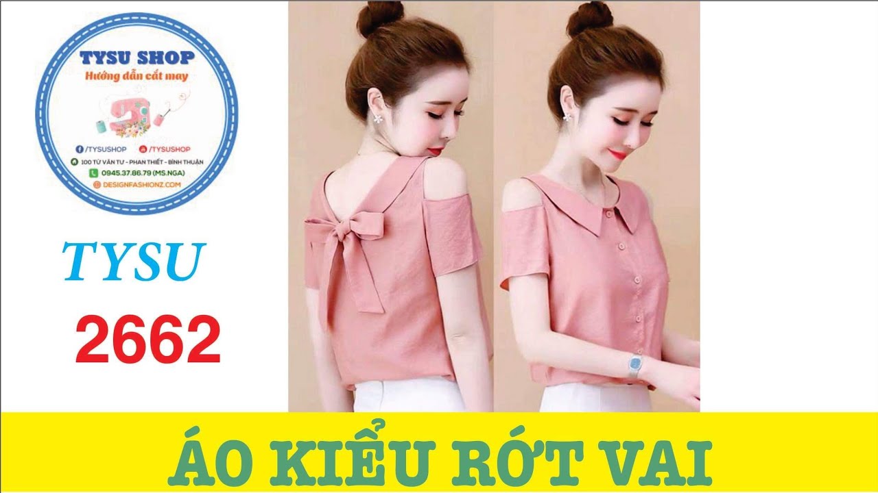 Hướng Dẫn Cắt May Áo Kiểu Rớt Vai |Ở Nhà Với Tysushop 2662