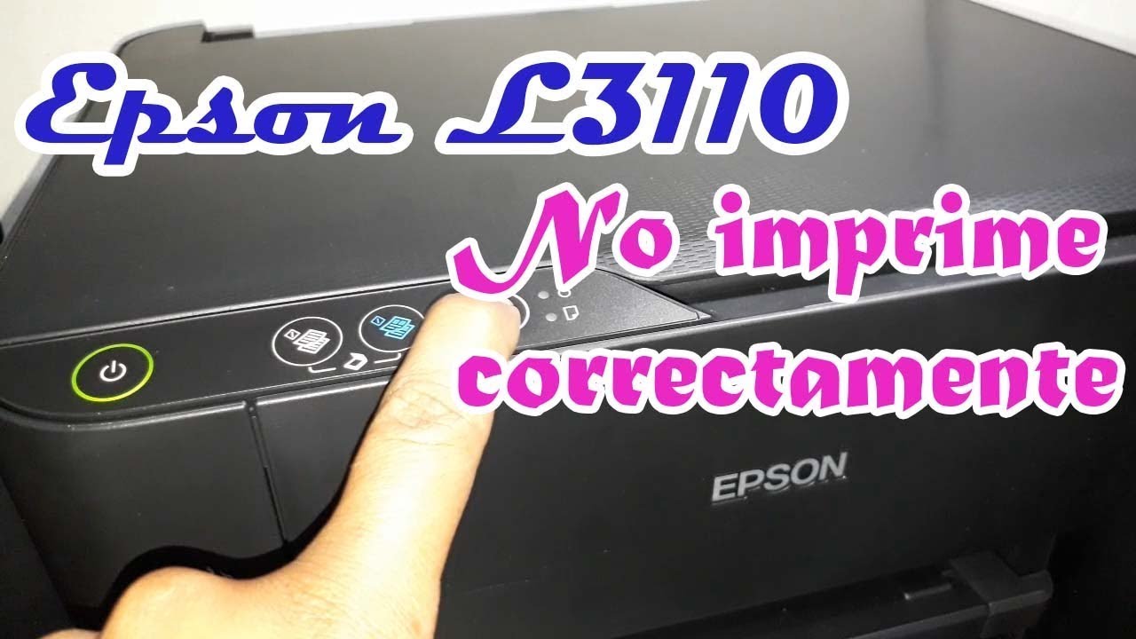 😊Impresora Epson L3110 no imprime a color/ Solución rápida y correcta.