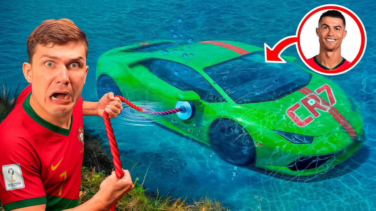 Я обнаружил разбитый Lamborghini Роналду во время магнитной рыбалки!