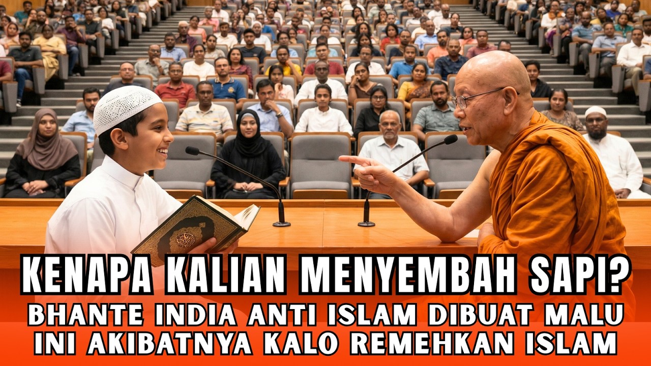 DEBAT PANAS‼️BIKSU INDIA DIBUAT MALU KENAPA SEMBAH SAPI TUAN? AWALNYA SOMBONG LIAT JAWABAN ANAK INI
