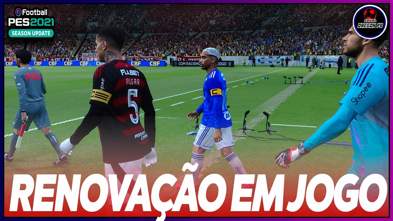 DECIS&Atilde;O EM CAMPO ESCALAMOS O TIME PRINCIPAL PARA VENCER COM O FLAMENGO - PES 2021 PC - OREGON PB