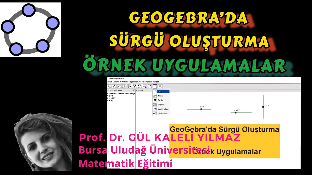 GeoGebra'da Sürgü Oluşturma-Örnek Uygulamalar-Prof. Dr. Gül KALELİ YILMAZ