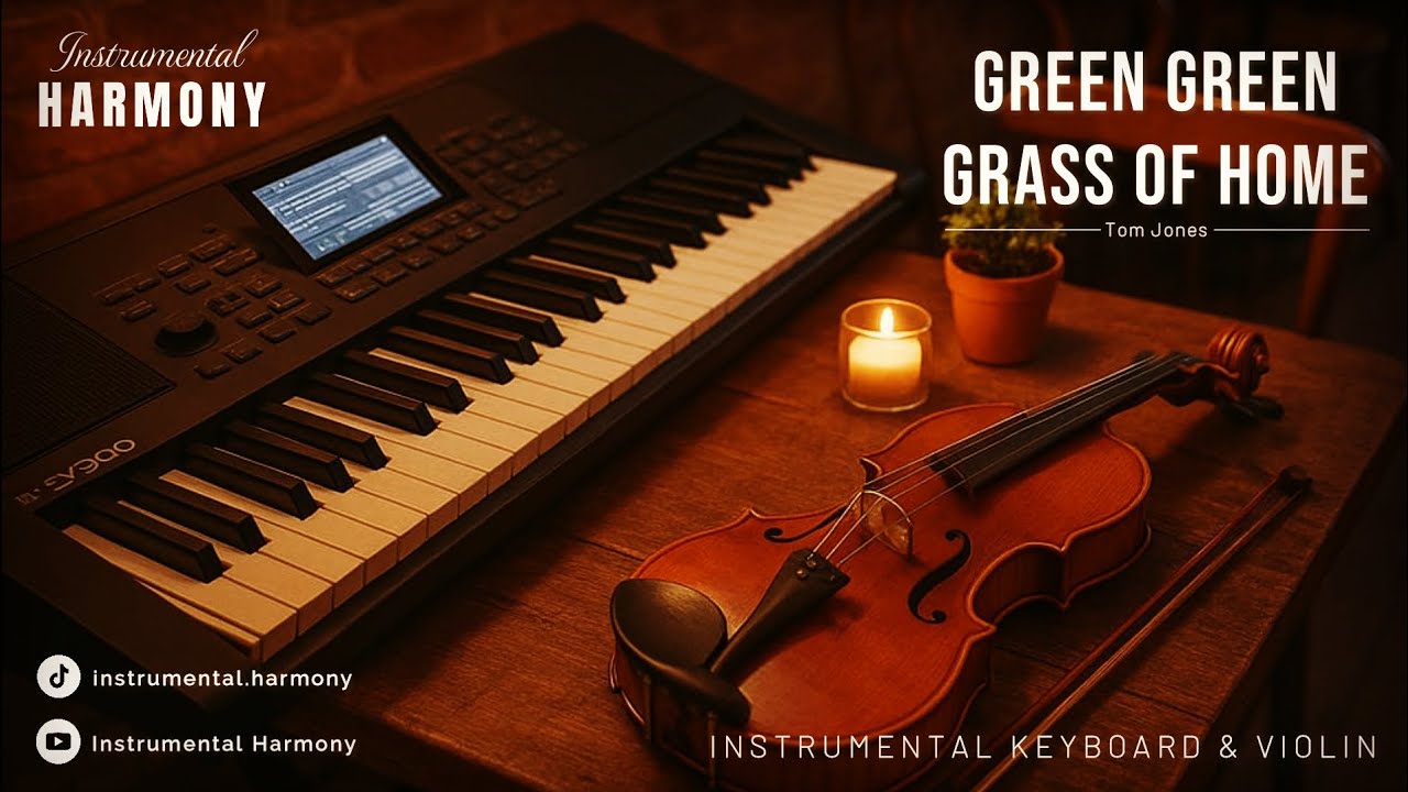 GREEN GREEN GRASS OF HOME - TOM JONES ( Instrumental Keyboard & Violin )