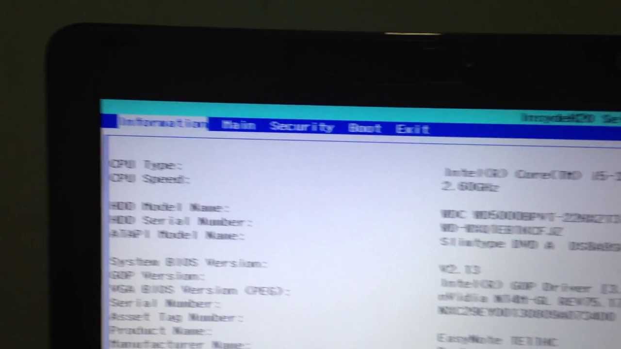 Packard Bell PB EN-TE11-HC-600TK bios and IATKOS ML3U usb boot error.
