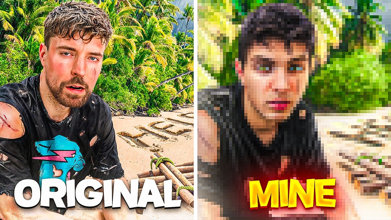 I Recreated MrBeast's THUMBNAILS with MY OWN FACE! | Photoshop
