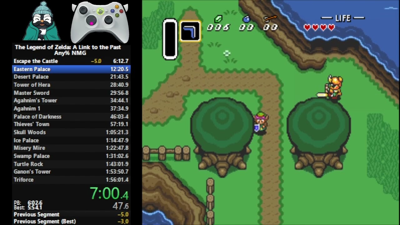 The Legend of Zelda: A Link To The Past Any% NMG Speed Run - Old PB 1H53M59.2S