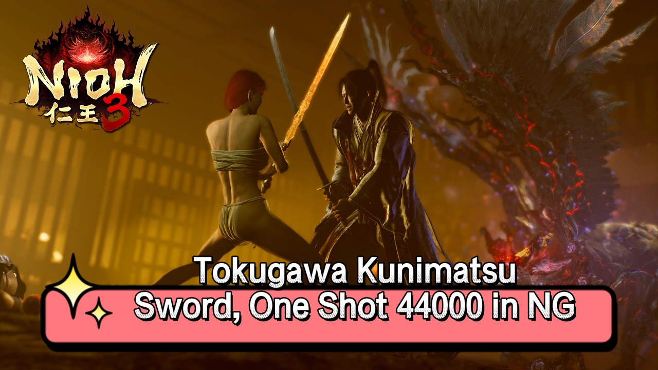 Nioh 3: Tokugawa Kunimatsu, Sword Cheese, One Shot 44000 in NG