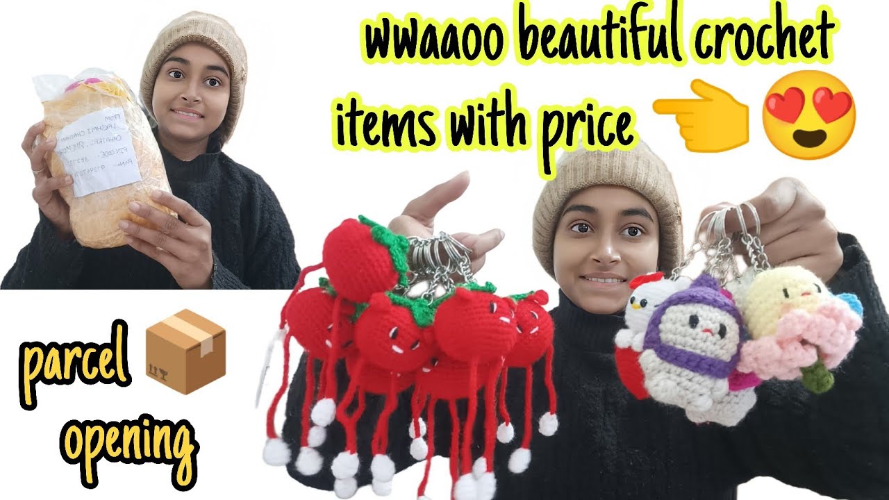 Wow beautiful crochet items with reasonable price 😍/parcel opening 👈