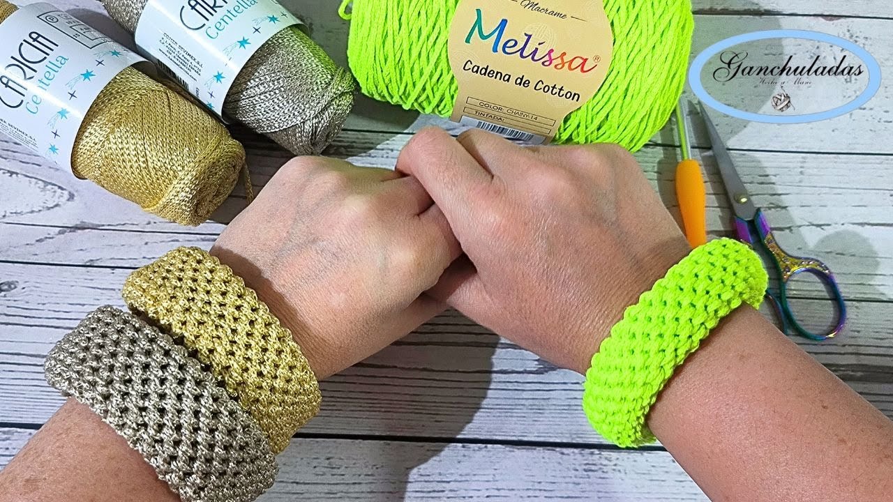 🔝💥  El TUTORIAL Más FÁCIL ❗  PULSERA Viral en Ganchillo o Crochet Paso a Paso para Principiantes ❗