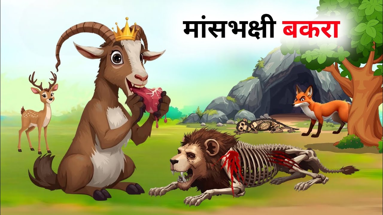 मांसभक्षी बकरा | hindi kahaniya | moral story | new Kahani | cartoon story | stories | animal story 