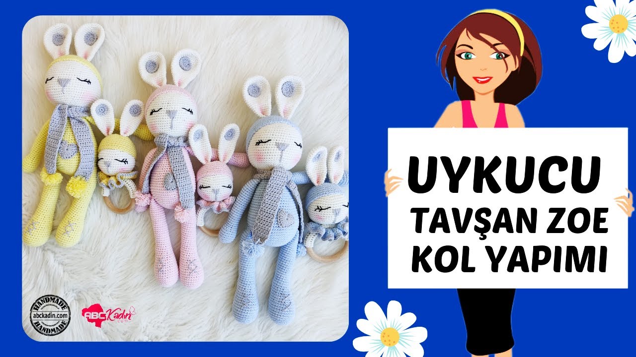Uykucu Tavşan Zoe Tarifi Anlatımlı 2. Bölüm - Örgü Kol Yapımı