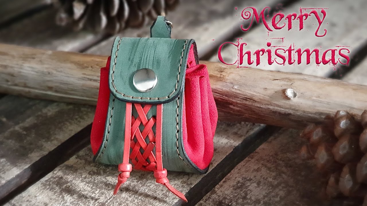 How to make a Leather Coin Pouch | Christmas Edition Judas pouch | PDF Pattern