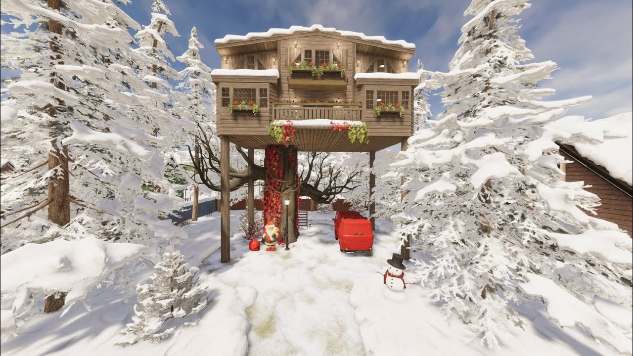 Frozen District | House Flipper 2 | Christmas Treehouse