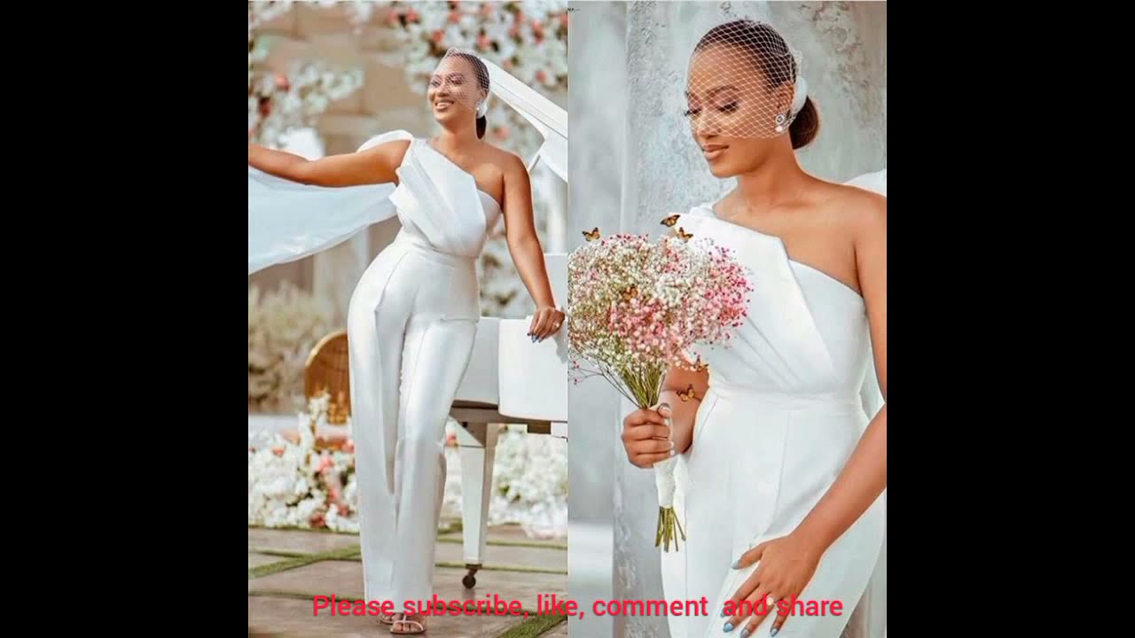 White Elegant Jumpsuit Styles || Wedding Jumpsuit Styles