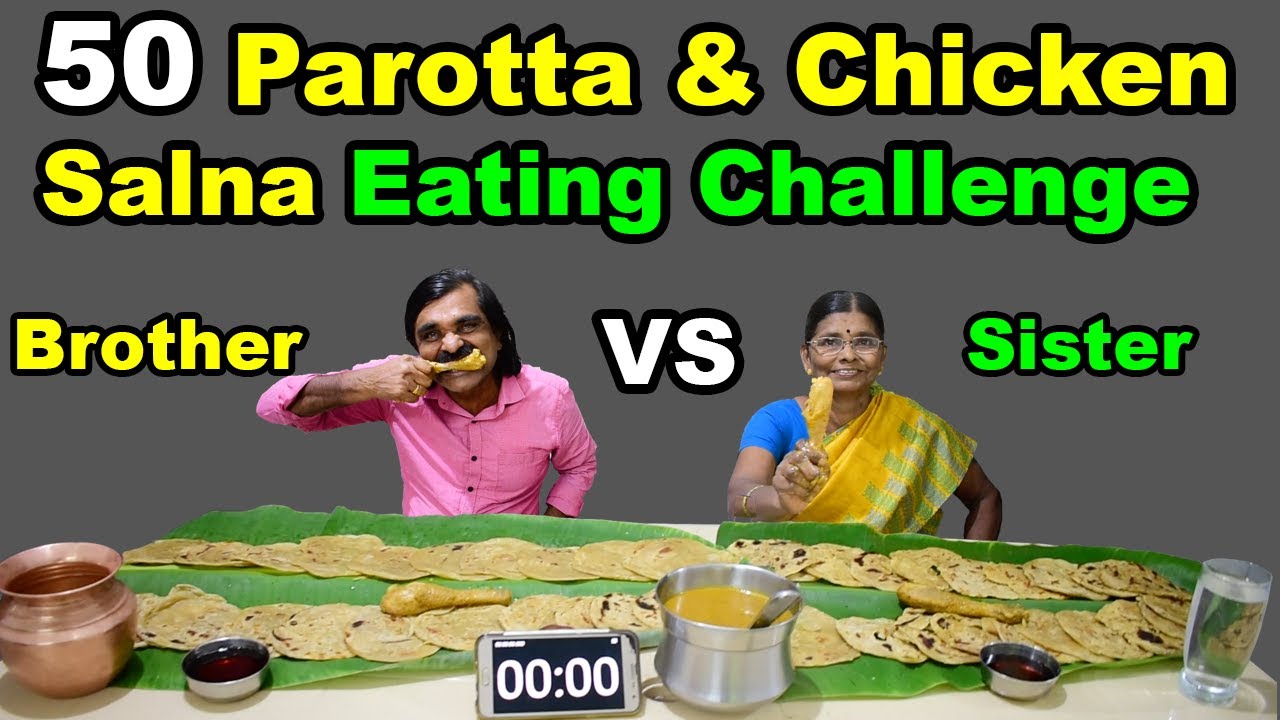 50 Parotta & Chicken Salna Eating Challenge | Brother vs Sister | Ft. Sothu Urundai |
