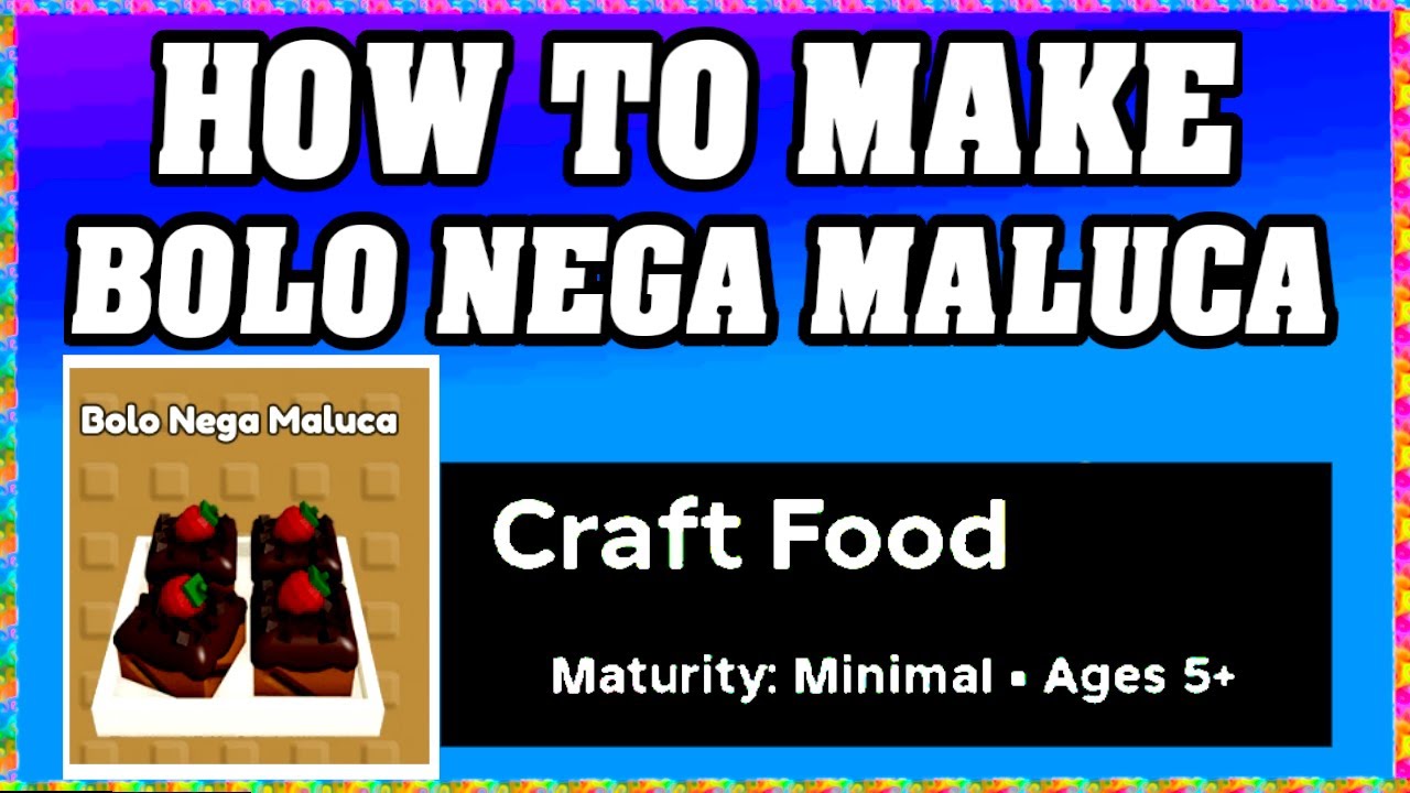 How To Make BOLO NEGA MALUCA in CRAFT FOOD *ROBLOX* [Make New Recipe] [walkthrough]