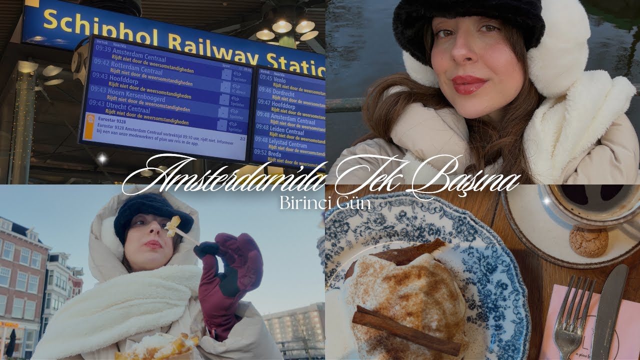 AMSTERDAM VLOG #1 | otel ve oda turu, kafe ve şehir keşfi & en popüler patates kızartmasını denedim