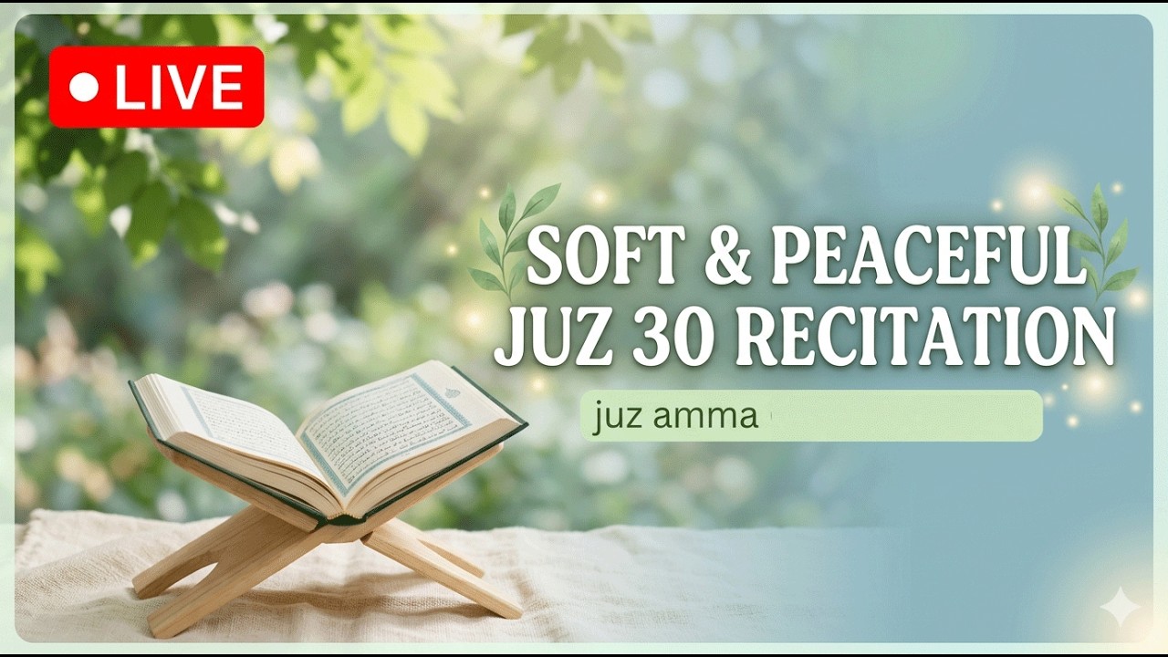 🔴 LIVE | Soft & Peaceful Juz 30 Recitation 🌿