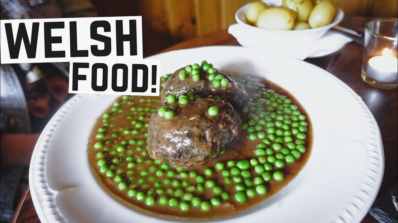 Welsh Food - Faggots, Rarebit, Bara Brith and MORE! (Americans try British Food) - Cardiff, Wales