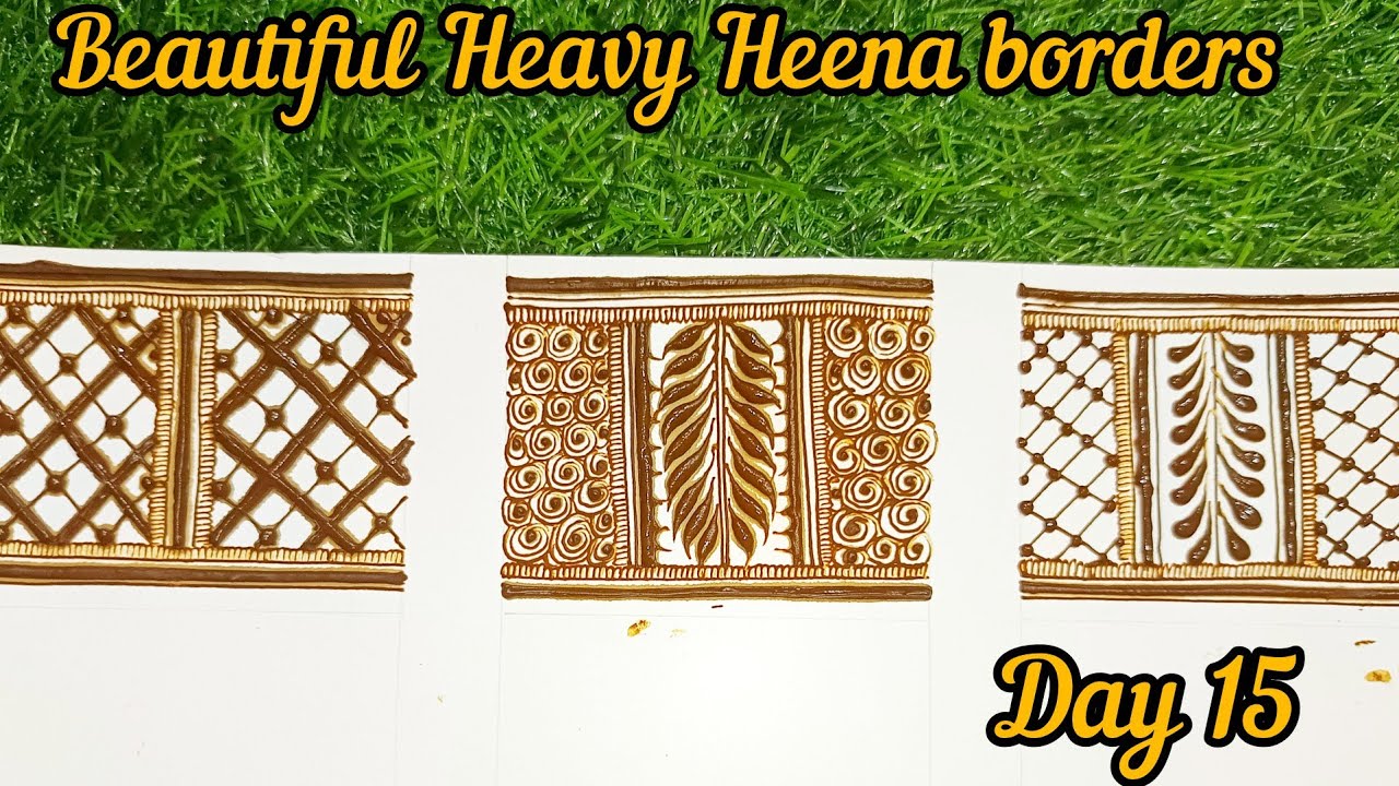 Video # 79 How to Create beautiful Heavy Heena borders By (Taha Mehndi Artist)