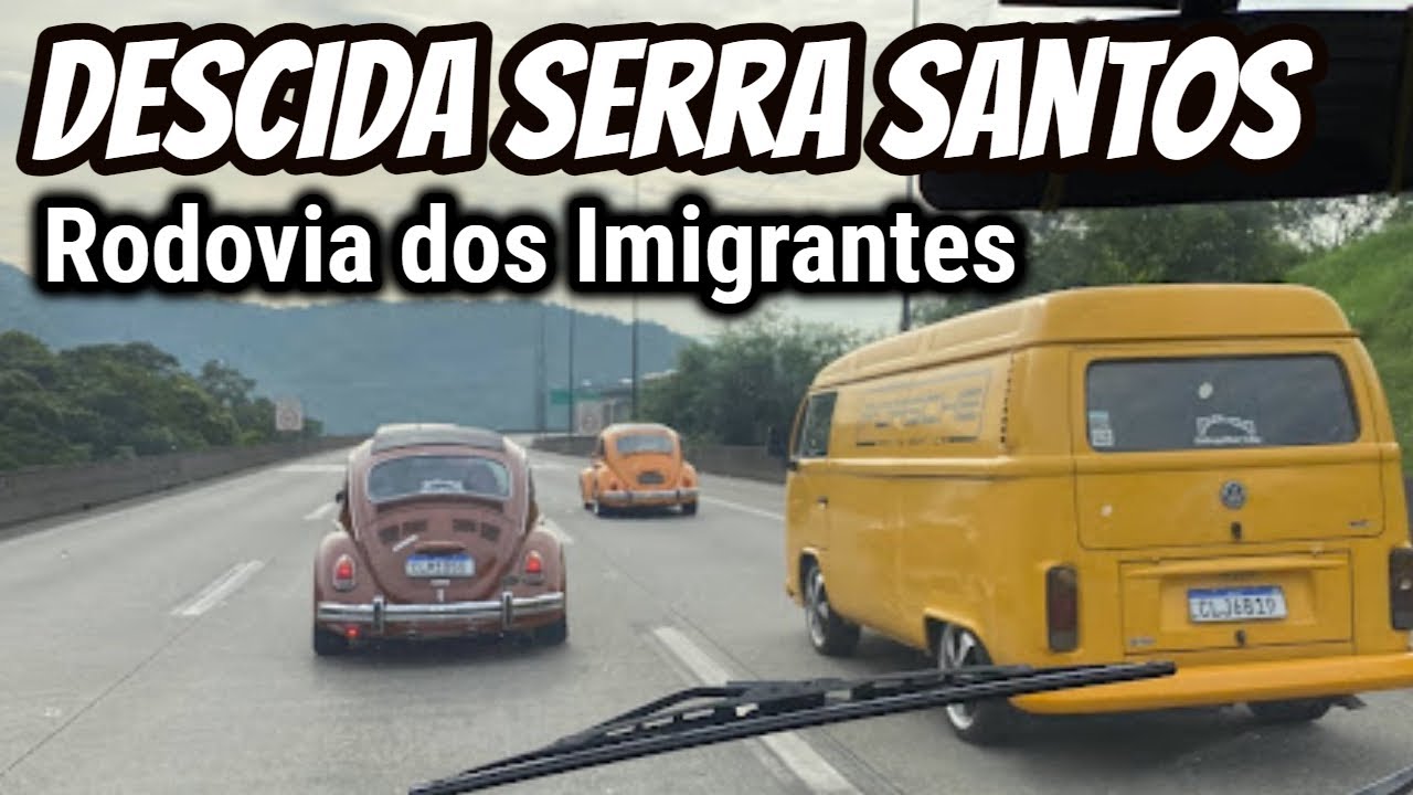 Descida da Serra Santos pela Rodovia dos Imigrantes de Kombi