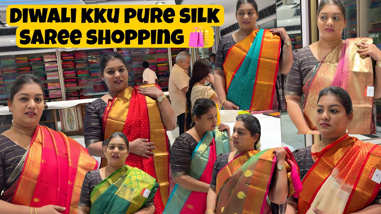 Diwali kku pure silk saree shopping 🛍️ Mama with Babyma