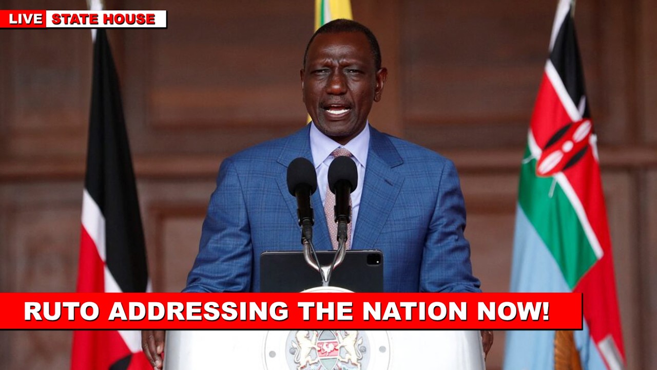 LIVE: President Ruto addressing The Nation Now in State House after firing Kindiki!