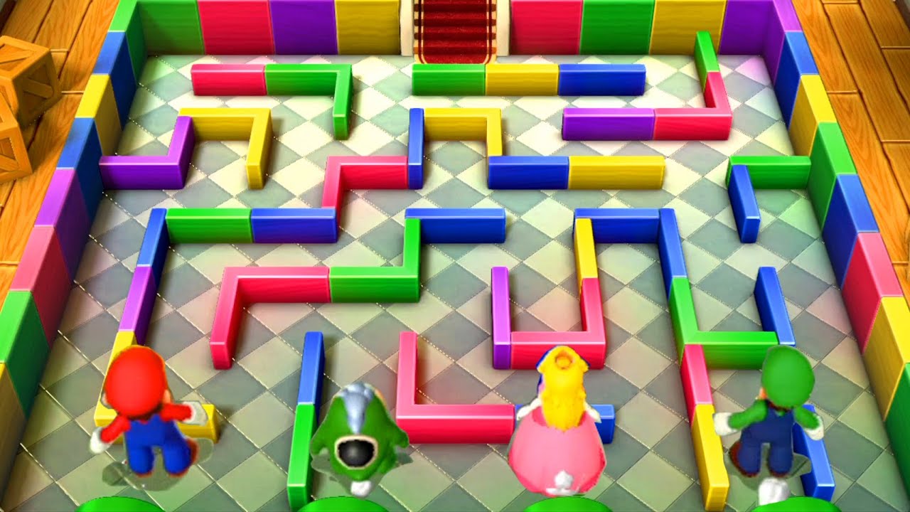 Mario Party 10 Minigames - Mario Vs Spike Vs Peach Vs Luigi (Master CPU)