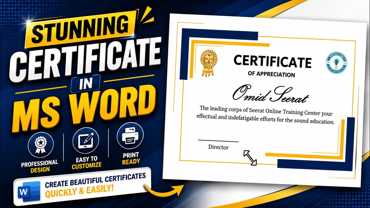 Attractive Certificate Design in MS Word