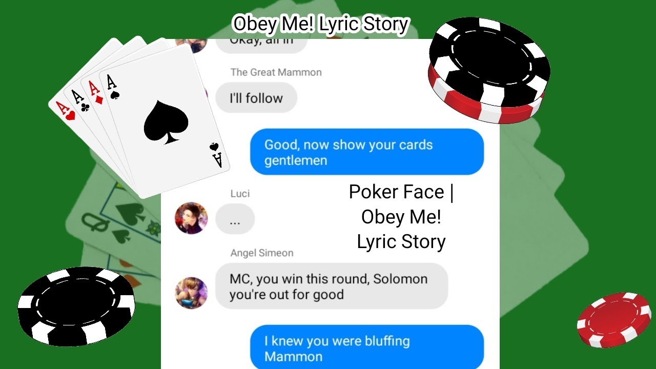 Poker Face Lyric Story | Obey Me! Lyric Story | F!MC is amazing at poker?!