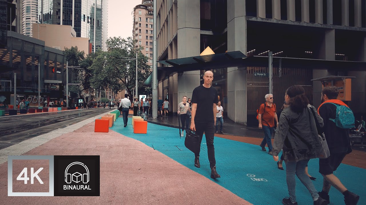 Sydney City Walking Tour | | After Rain Walk, 4K HDR 60FPS | Binaural Audio