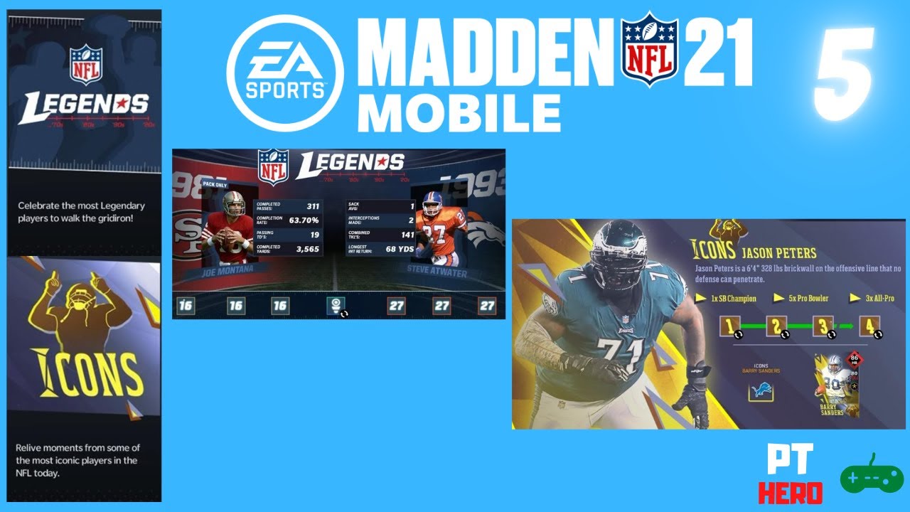 NFL LEGENDS & ICONS!!! || PTHero PLAYS - MADDEN NFL 21 MOBILE