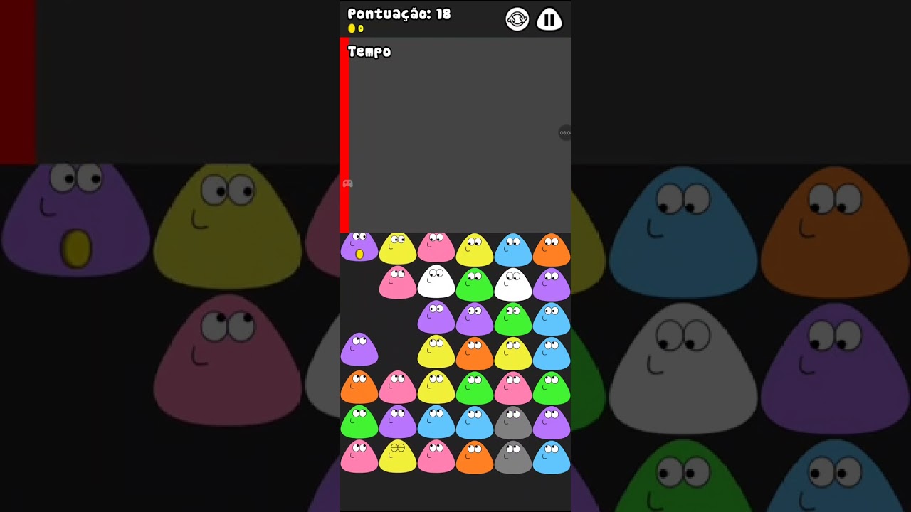 Jogando jogos do Pou