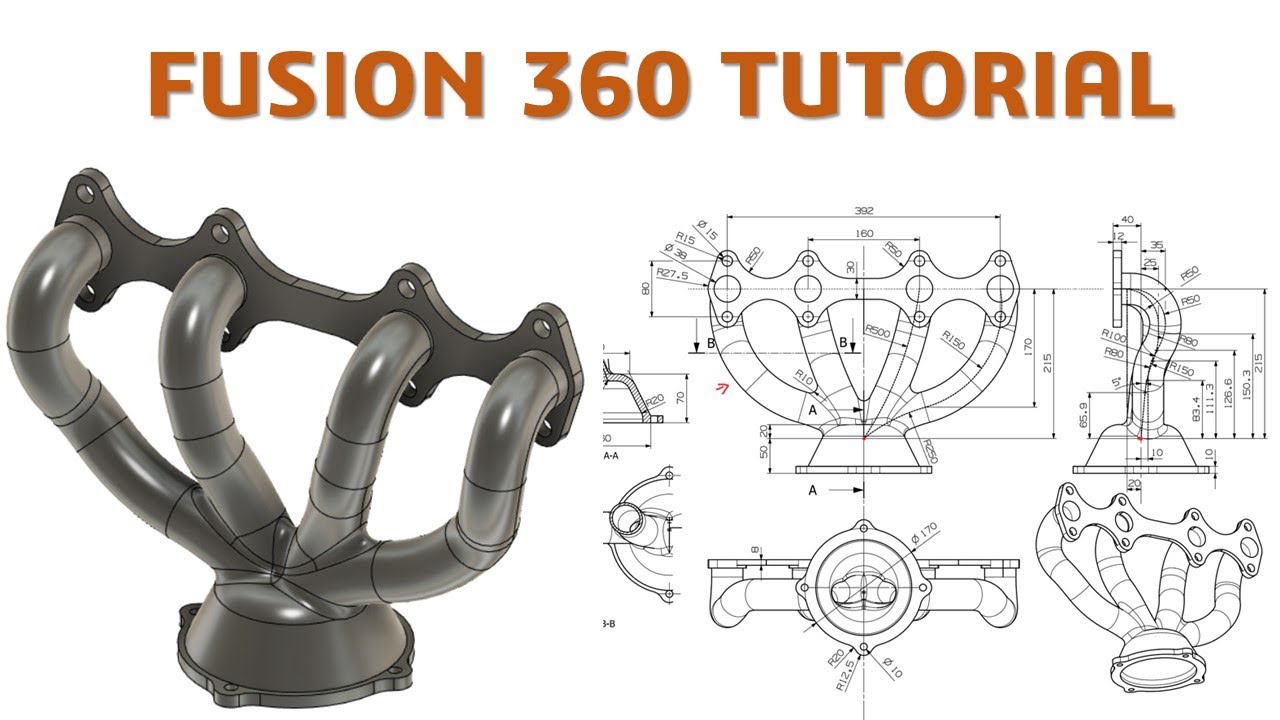 Fusion 360 Tutorial #59 | Exhaust manifold 3D model