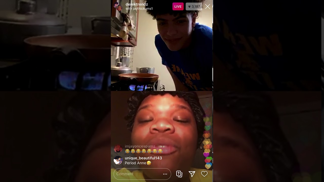Anne.commzz8 and jaythickums1 arguing on derekz live