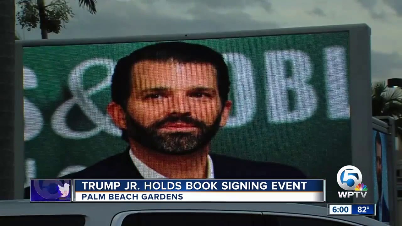 Donald Trump Jr. in Palm Beach Gardens Friday night for book signing event