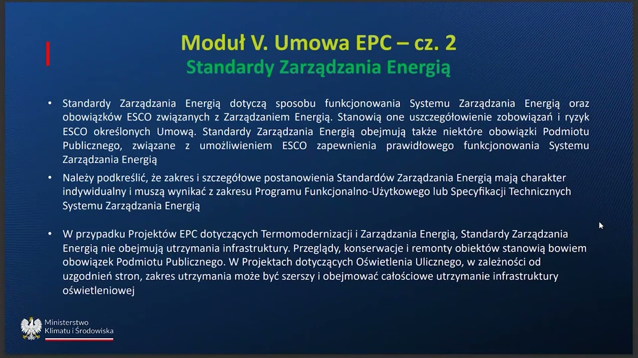 Moduł V Umowy EPC część 2