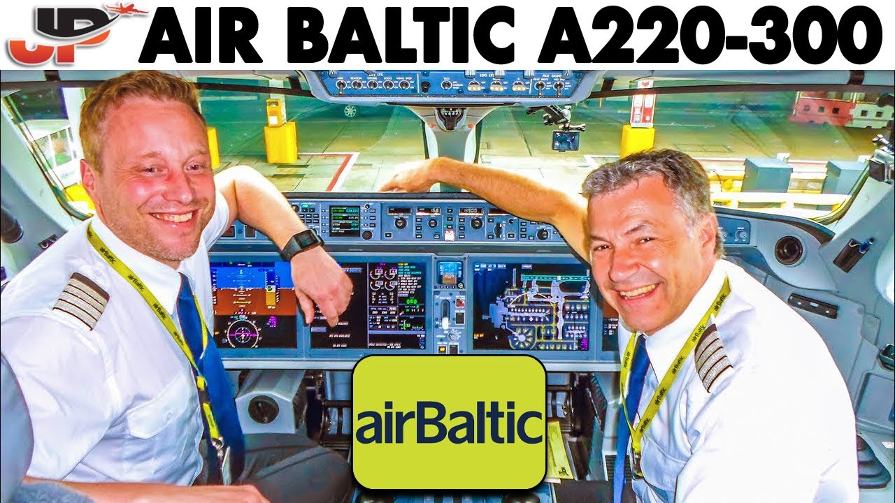 Air Baltic Airbus A220 Cockpit Riga to London Gatwick