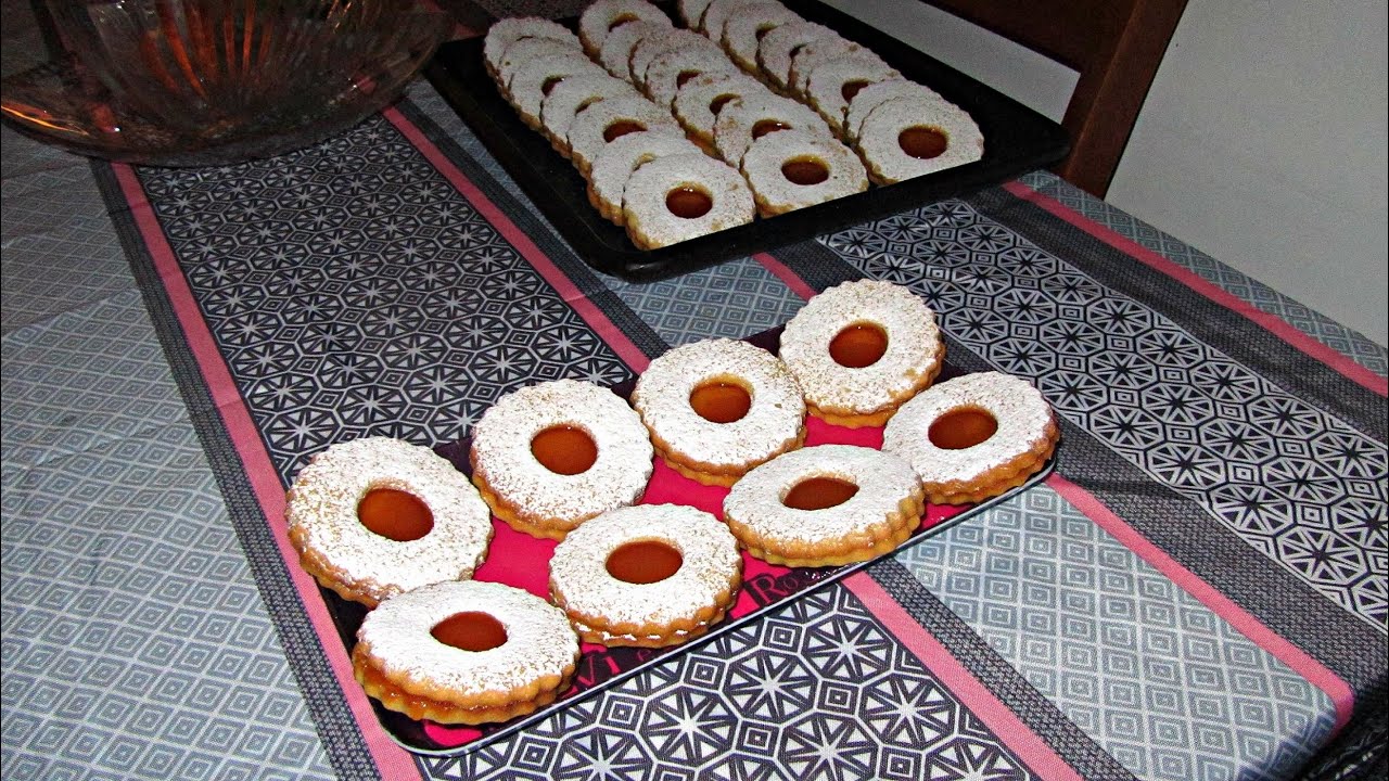 Sablés à la confiture recette traditionnelle صابلي بالمعجون الوصفة التقليدية الأصلية  يذوب فالفم