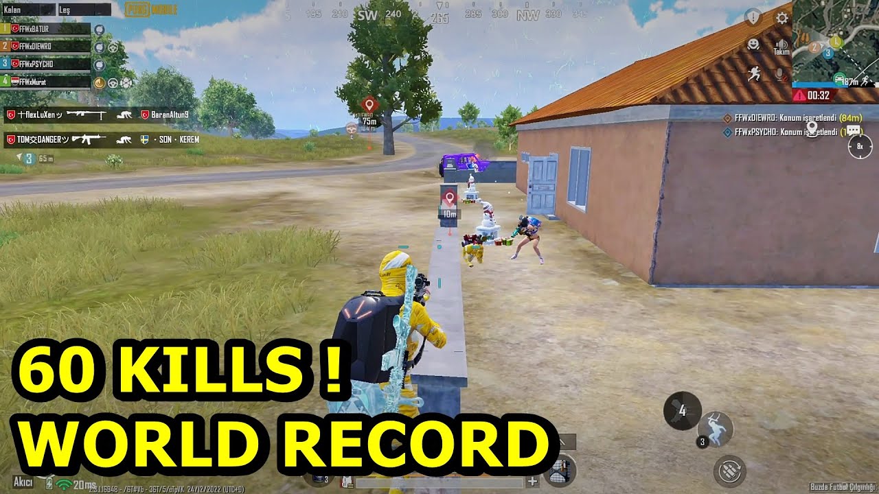 60 KILLS ! DÜNYA KILL REKORU ARTIK BİZDE SOLUKSUZ İZLEYECEKSİNİZ ! PUBG MOBİLE
