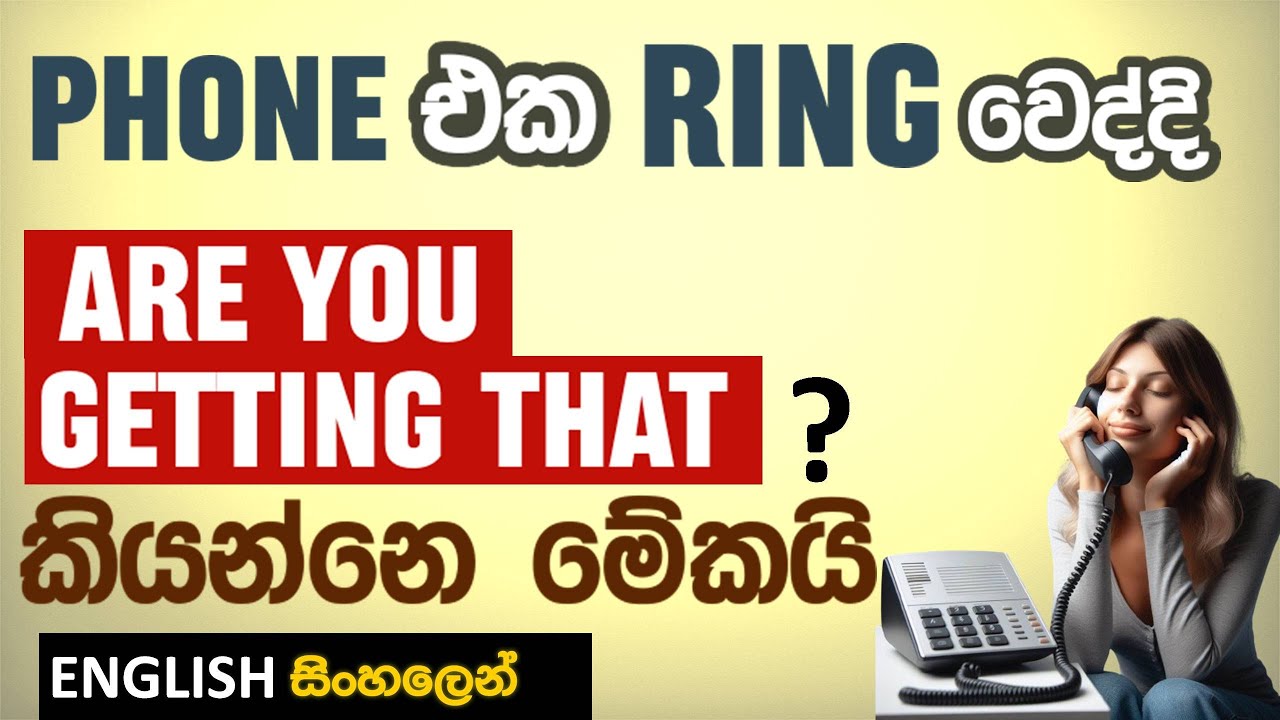 වැඩක් අතරතුරේ ගෙදර PHONE එක RING වෙද්දි ENGLISH CONVERSATION